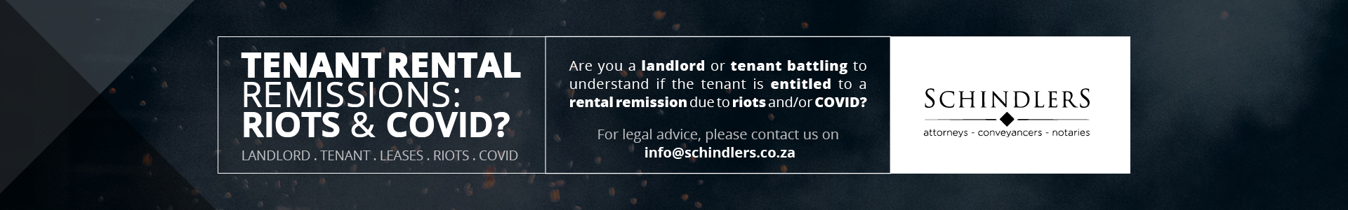 SA0184 Schindlers_Tenant Rental Remissions Riots & COVID 1920 x300